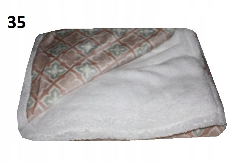 KOC baranek miś dwustronny 150X200 plusz Kapa pled Materiał wykonania inny