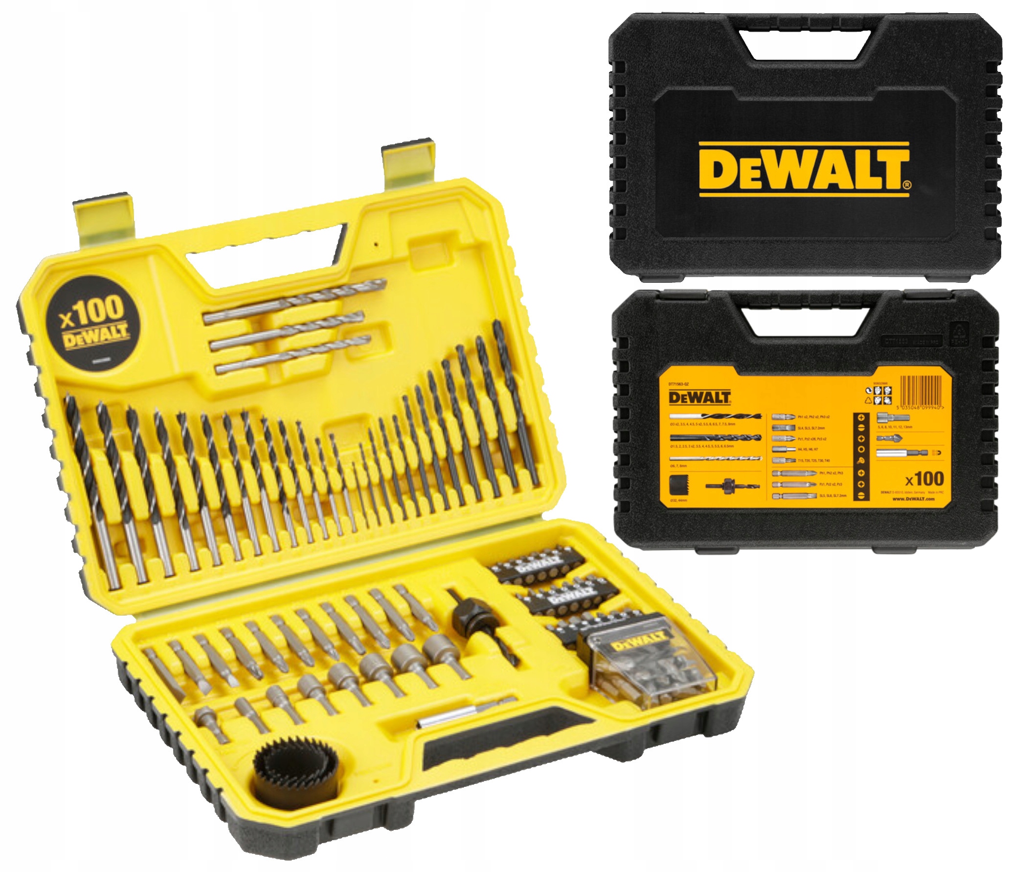 DeWALT Zestaw Akcesoriów Wierteł I Bitów 100 cz. DT71563