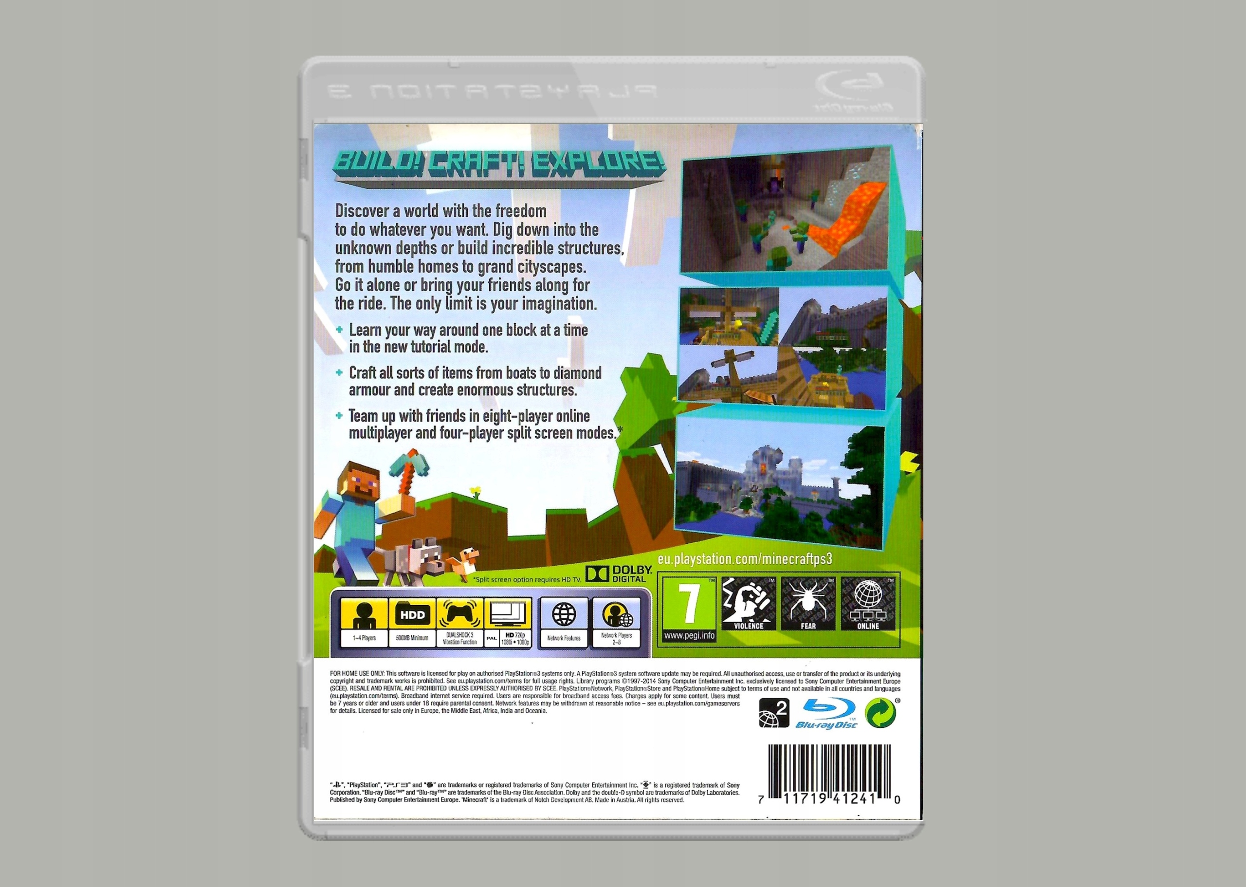 gra dla dzieci na PS3 MINECRAFT PLAYSTATION EDITION uwolnij ich KREATYWNOŚĆ Tematyka przygodowe