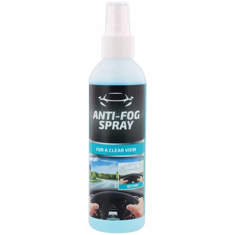 ŚRODEK PRZECIW PAROWANIU SZYB LUSTEREK w SPRAYu 200ml ANTI-FOG do AUTA