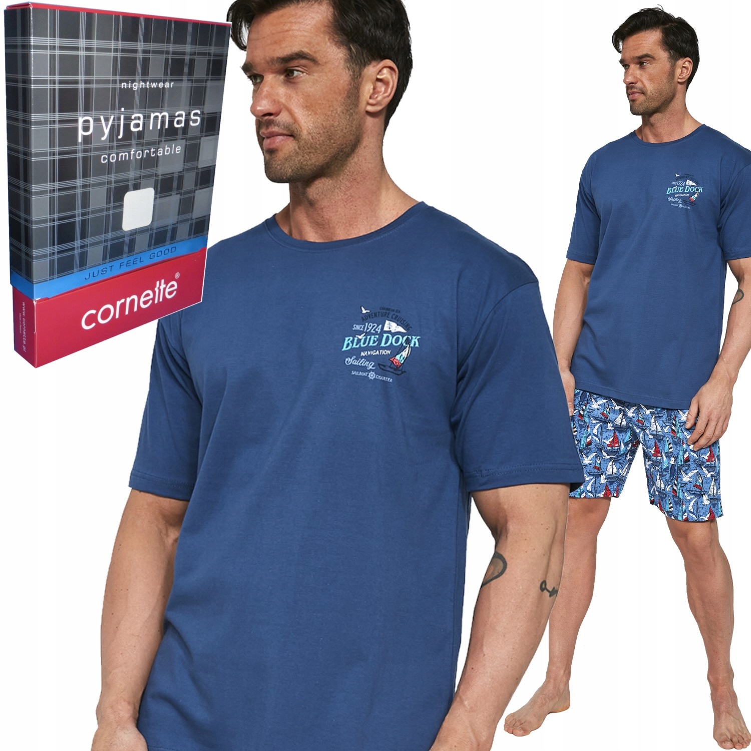 

Cornette piżama męska 326/104 Blue Dock 2 jeans