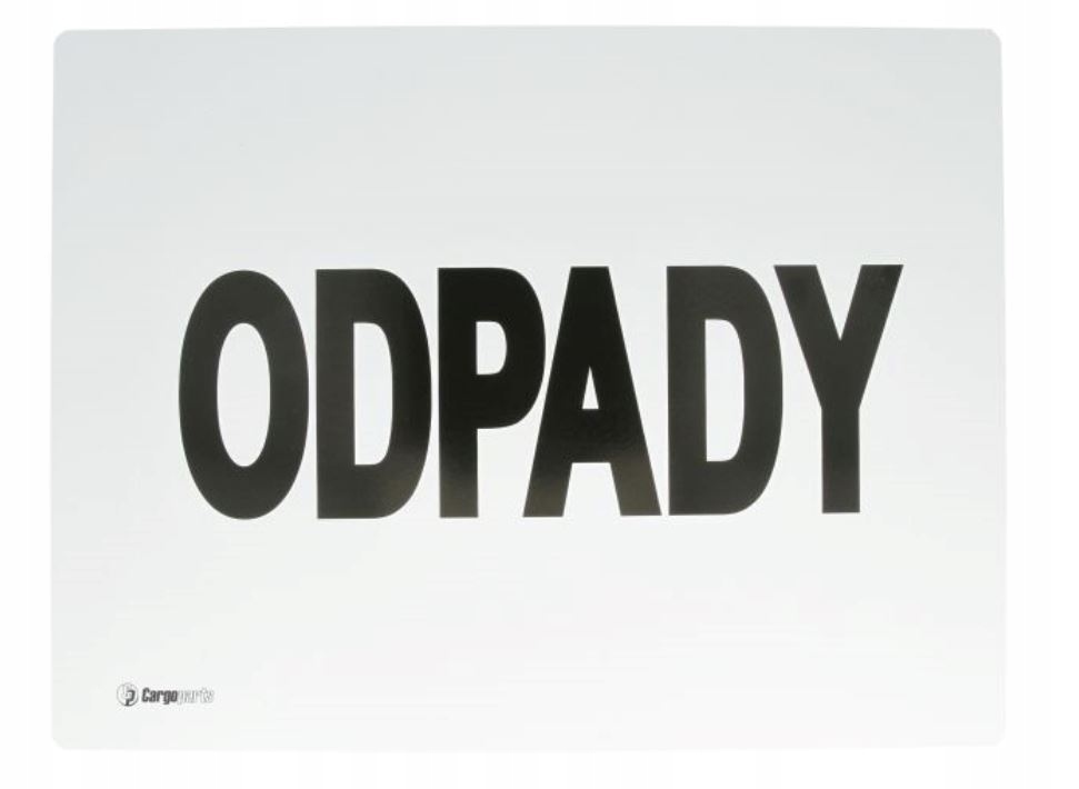 

Tablica informacyjna ostrzegawcza Odpady
