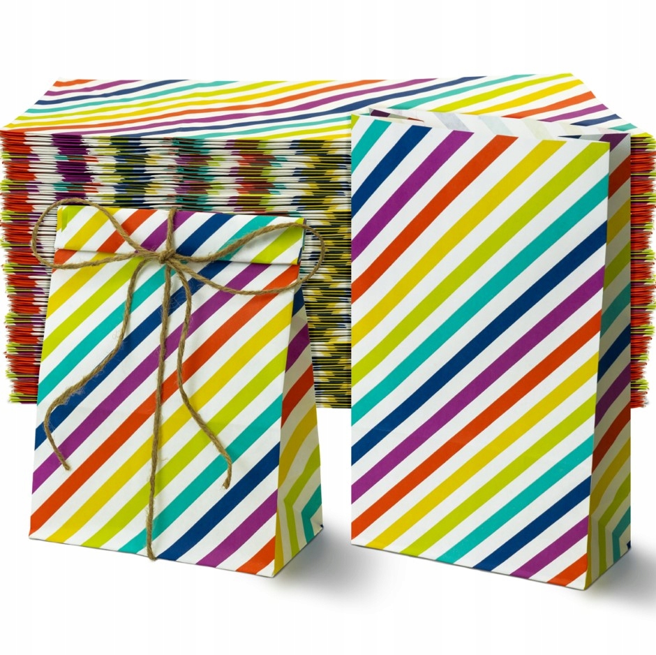 TOREBKI PAPIEROWE TORBY ŚNIADANIOWE 16x8x27 100szt