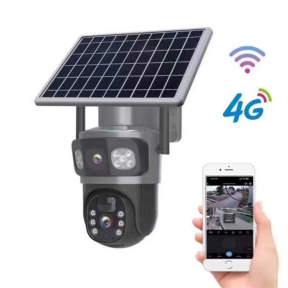 Slnečná kamera 4G Lte 4K 6MP Obojsmerná vonku
