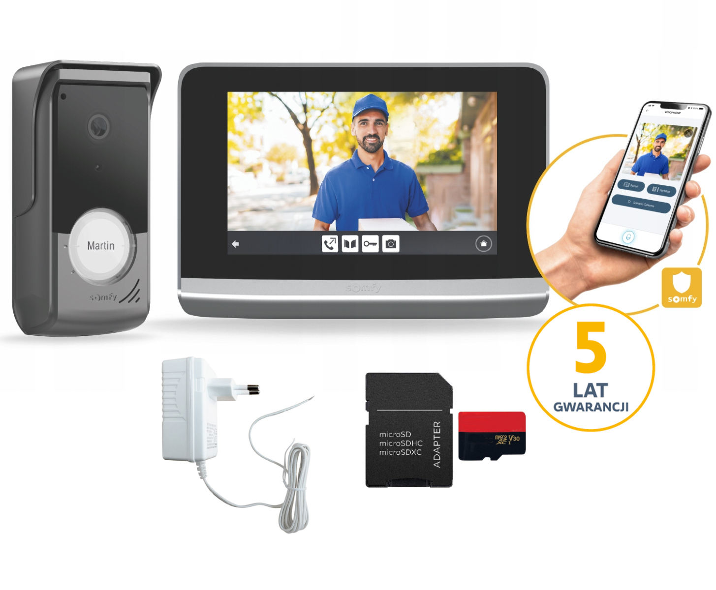 Somfy videovrátnik V500 WiFi video domofon Connect na telefón
