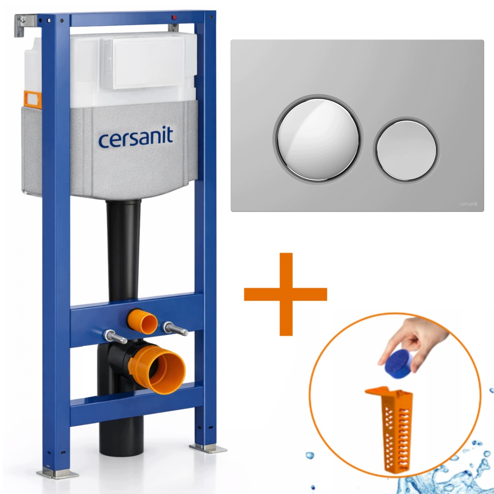 Cersanit Mechanický rám Aqua 50 Tlačítko Set chrom matný lesk Luna