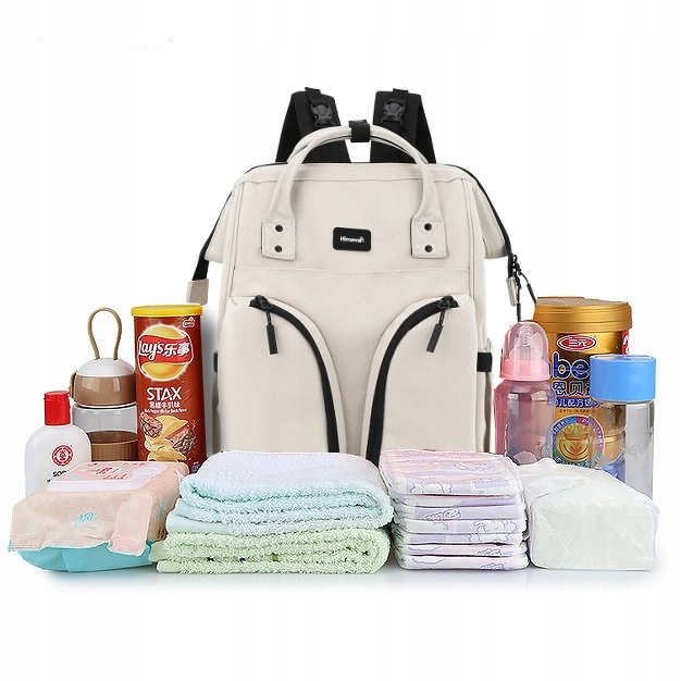 Plecak do wózka dla mam Himawari 1208 Diaper bag beżowy