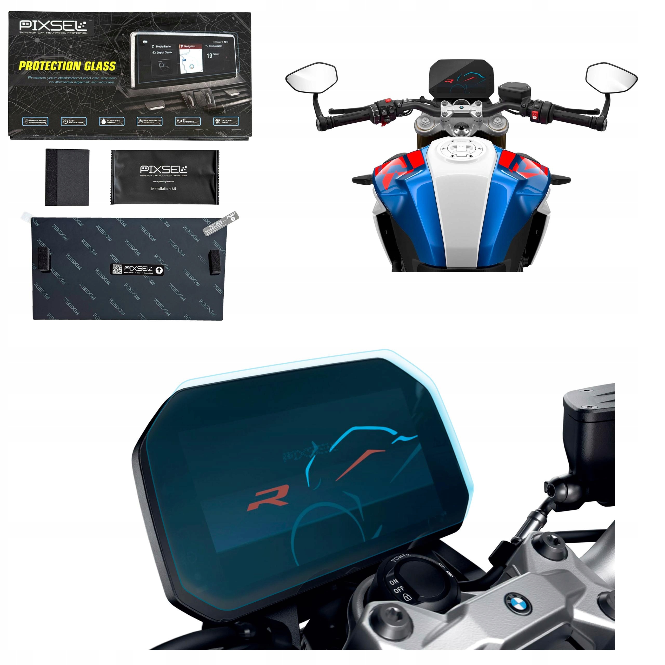 Antyodciskowe Matowe Szkło Ochronne Bmw F900 R/GS/X/R-8.7“