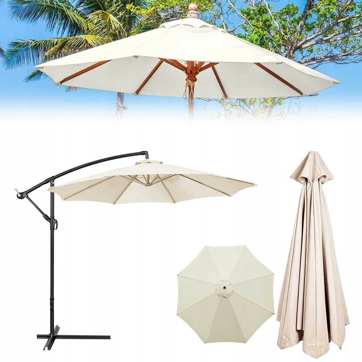 Poszycie parasola ogrodowego 8 ramion 300cm