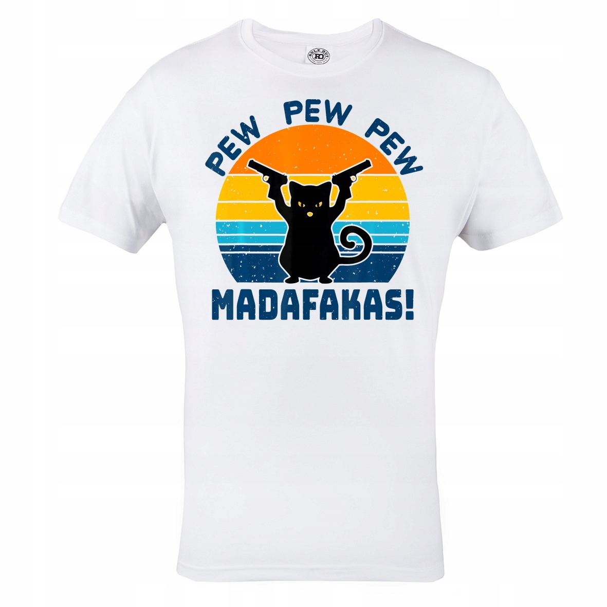 

Męska Koszulka Czarny Kot Pew Pew Madafakas
