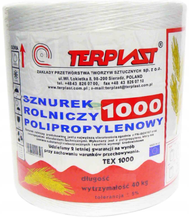 CHEMITEX SZNUREK ROLNICZY 1000tex 5000m 5kg Marka Agritex Chemitex