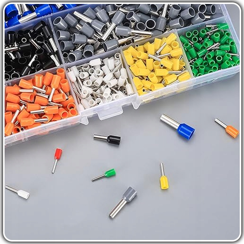 TULEJKI KOŃCÓWKI IZOLOWANE KABLI PRZEWODÓW ZACISKOWE 1300 SZTUK KOLORY Rodzaj izolowana
