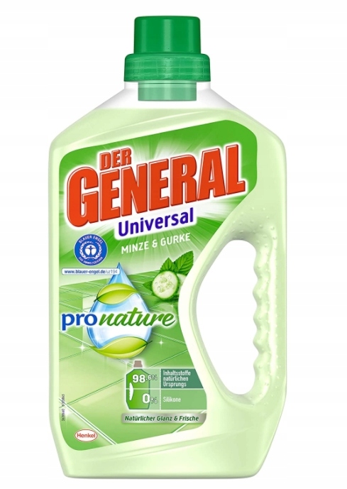 

Der General, Płyn do mycia podłóg, ogórek, 750ml