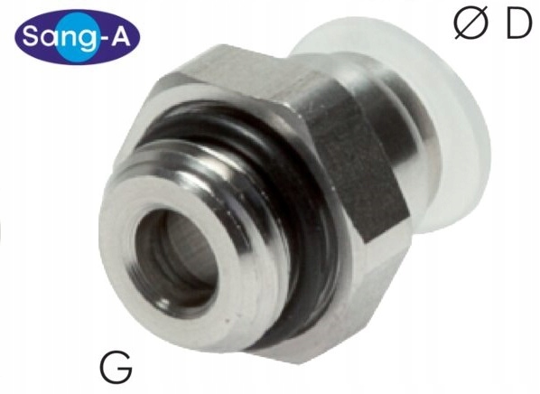 Přímá zástrčková spojka G 1/4" Ø 10 pro polovodičový průmysl