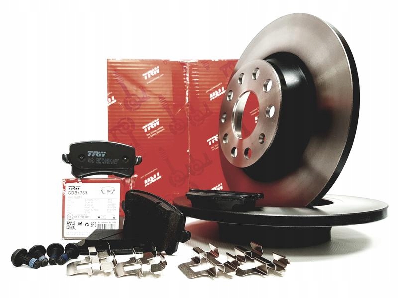 TRW диски + колодки задні VW PASSAT B6 B7 CC