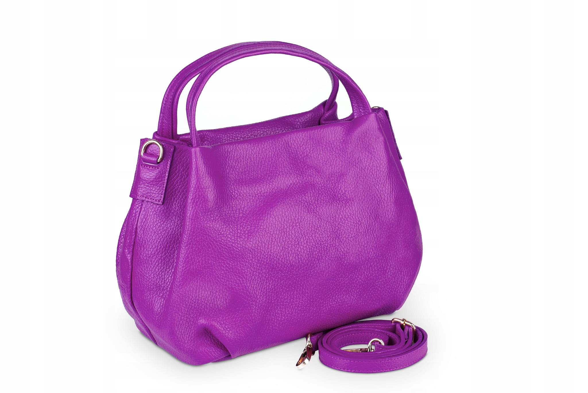 Kožená kabelka Vera Pelle Bolsa Fuchsia