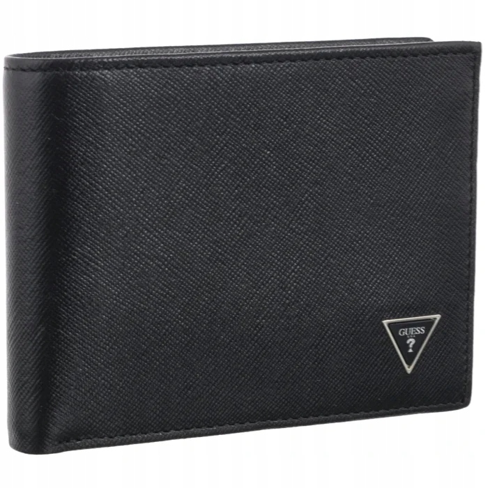 Pánská kožená peněženka Guess Boston Bifold S Smnebr LEA20 Black Černá