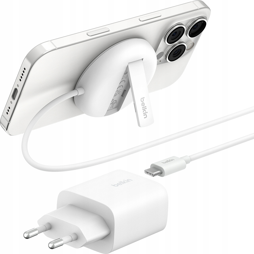 Belkin Ładowarka indukcyjna do MagSafe iPhone z podstawką Psu, Qi2 15W