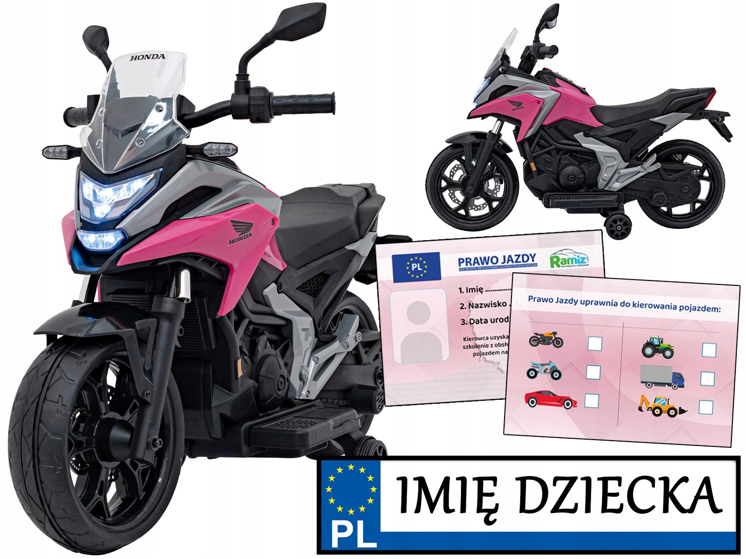 pierwszy motorek elektryczny dla dziewczynki Honda NC750X na akumulator