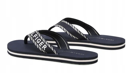 Tommy Hilfiger Dámské Tmavě Modré Žabky S Zasouvacím Logem 39 3P7G2* 39 3P7