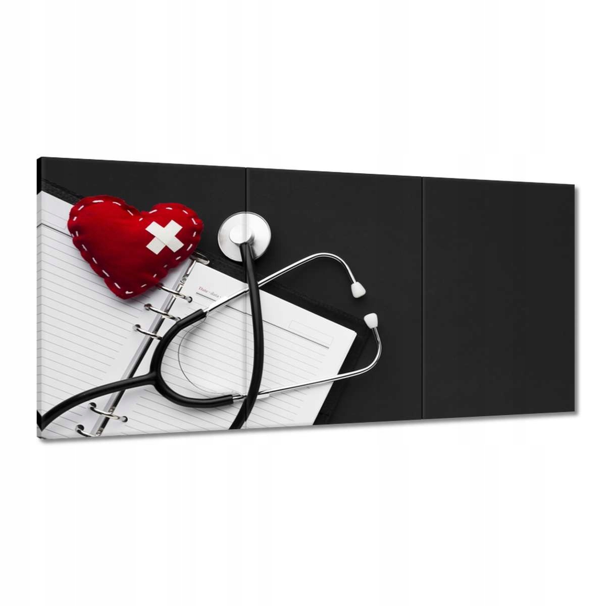 Obrazy 180x90 Stetoskop poznámkový blok srdce
