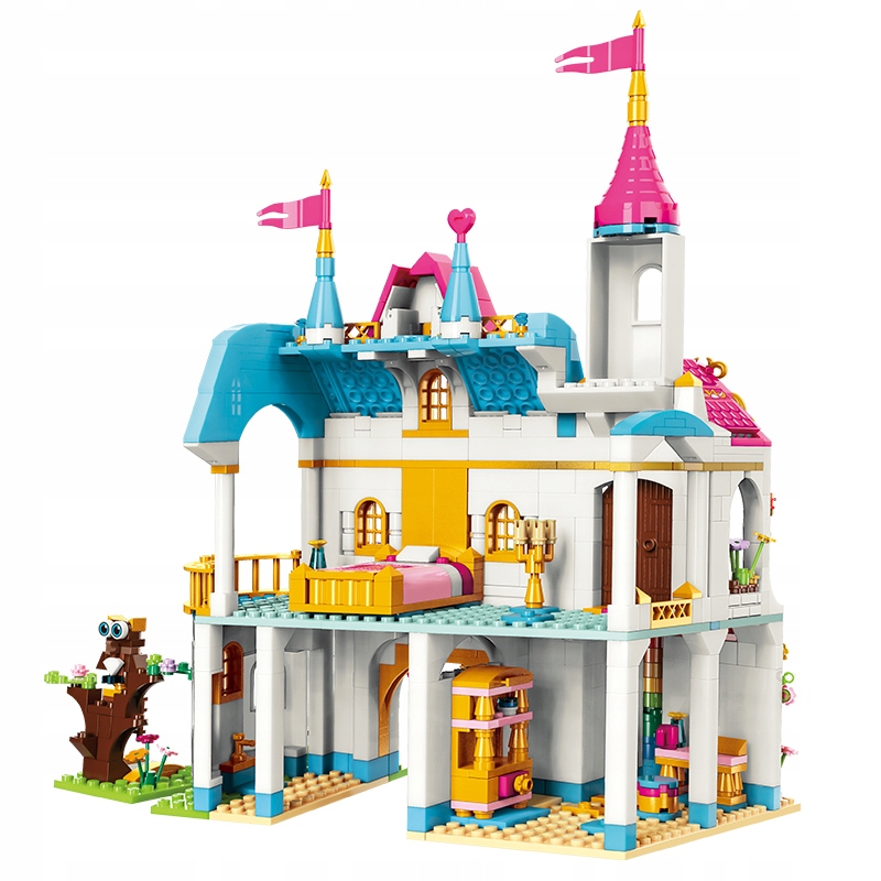 Klocki Qman Pałac nad Rzeką 605el Stan opakowania oryginalne