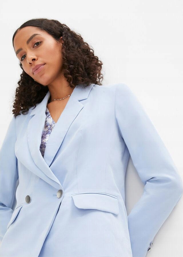 BONPRIX MARYNARKA DAMSKA Z WISKOZY __46 Rękaw długi rękaw