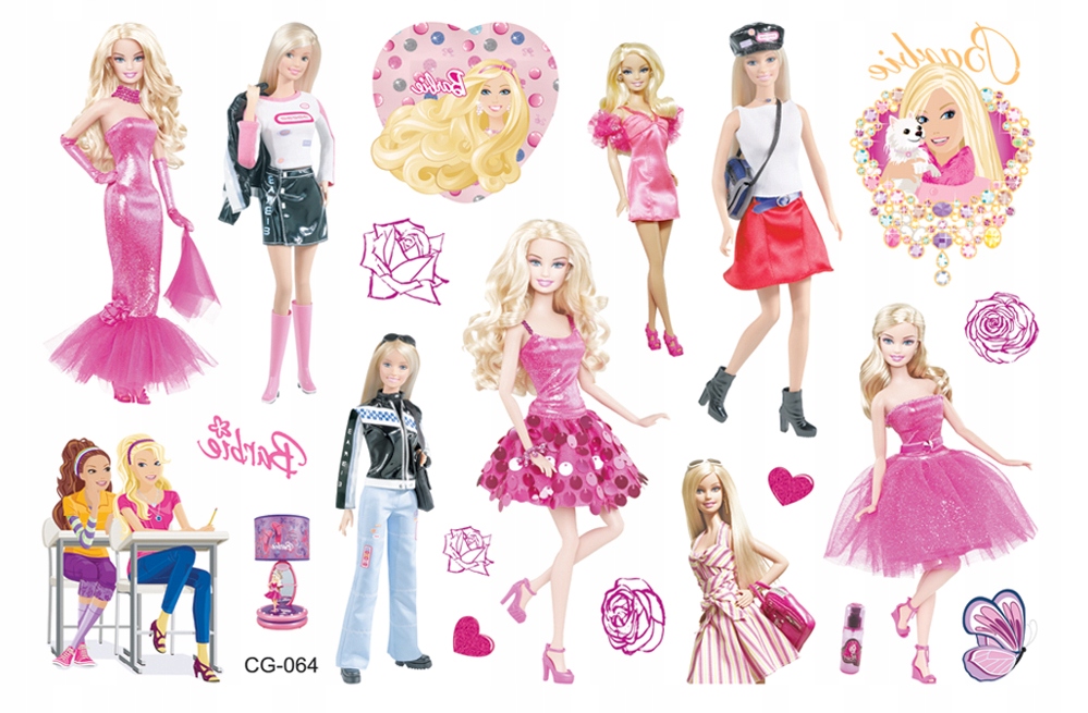 Tatuaże zmywalne dla dzieci BARBIE CG064