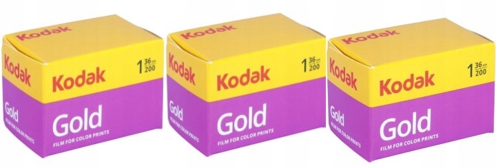 ZESTAW FILM KLISZA NEGATYW KODAK GOLD 200/36 KOLOR