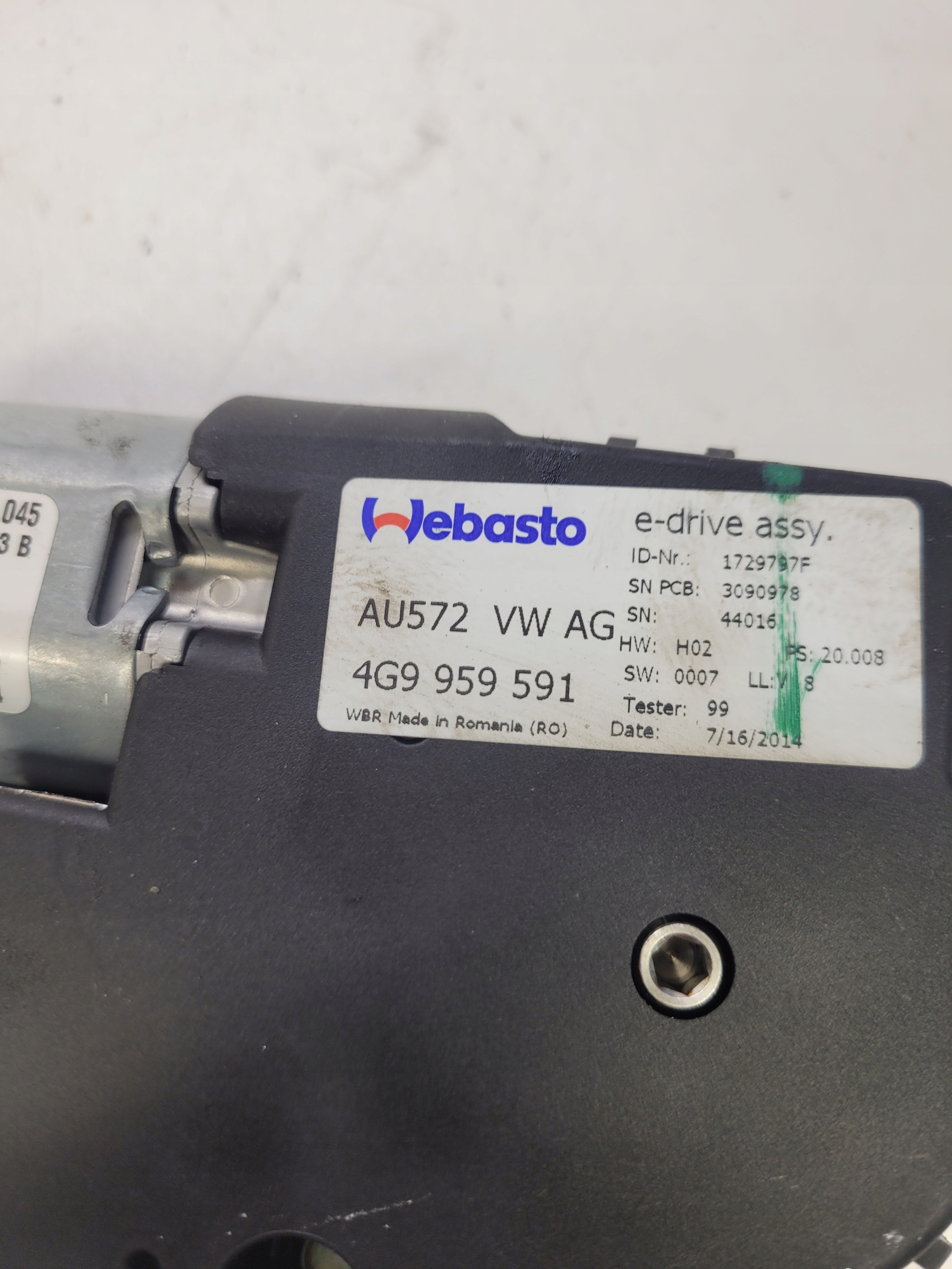 Motor Schiebedach AUDI A6 C7 A7 4G9959591