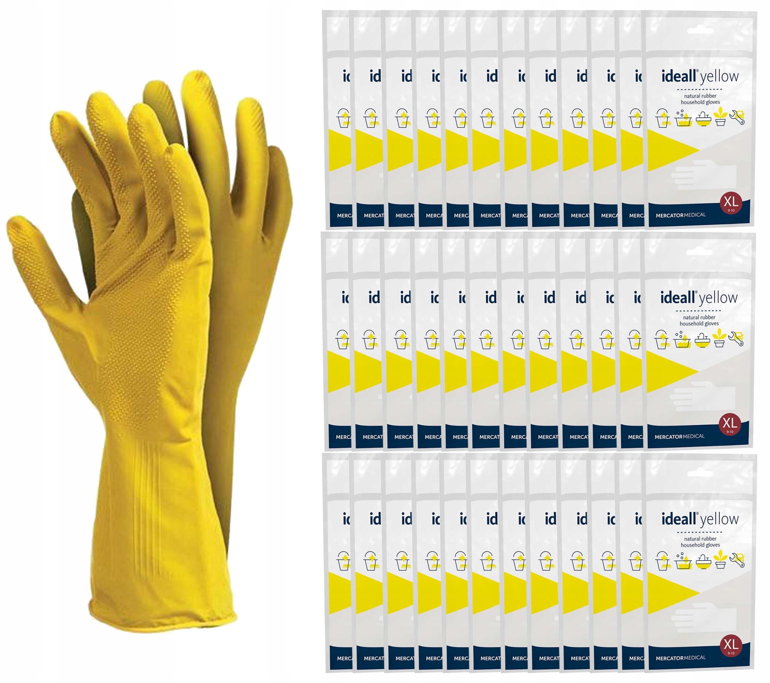 Ekonomické gumové latexové rukavice XL 120 párů