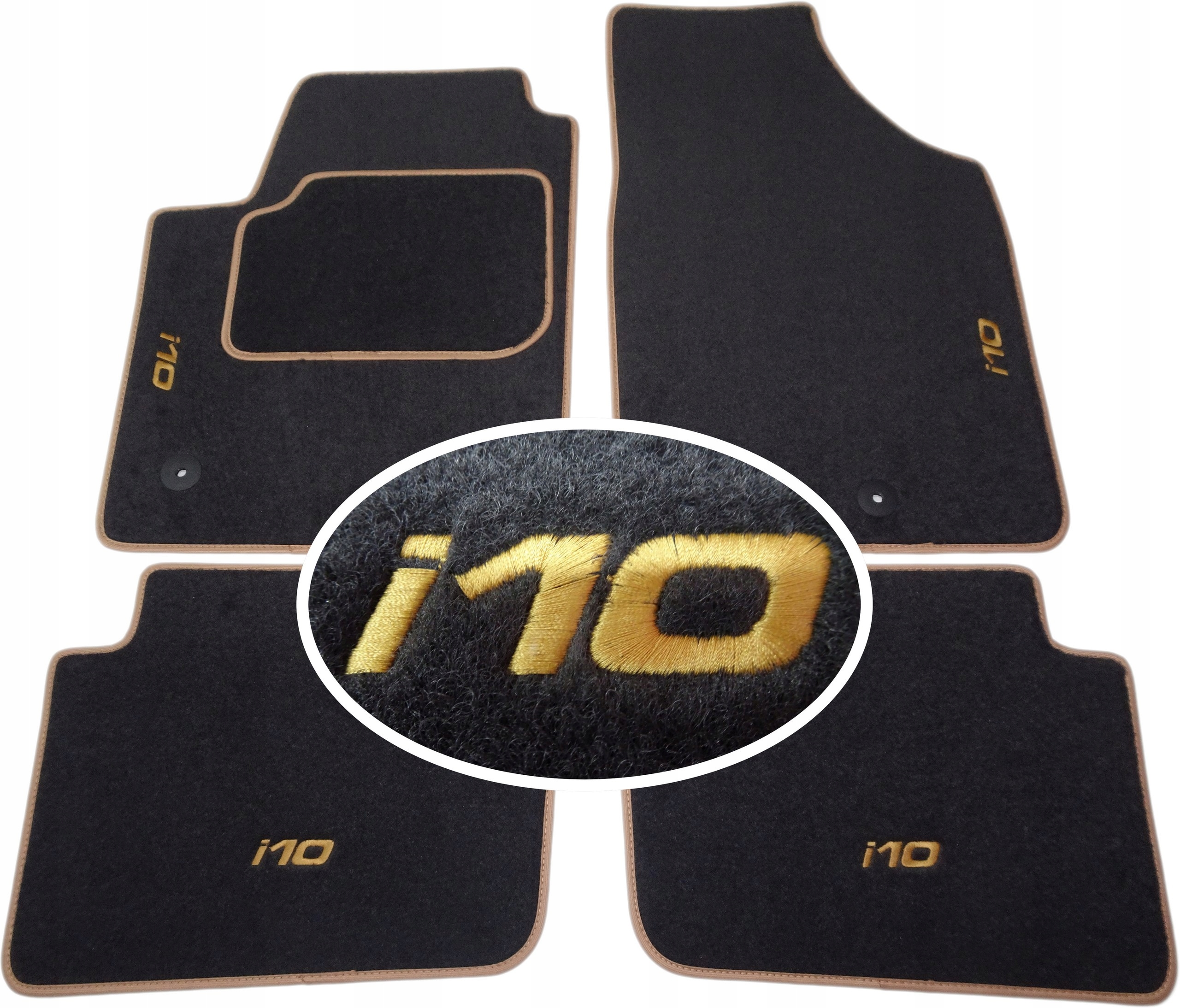 

Hyundai i10 2008-2013r Dywaniki Classic Haft CH4