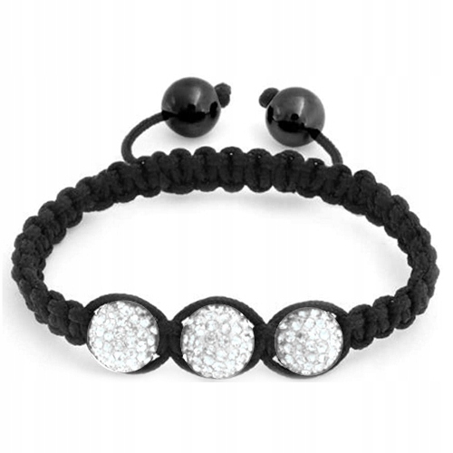 

bransoletka Shamballa 3 koraliki 4 Kolory