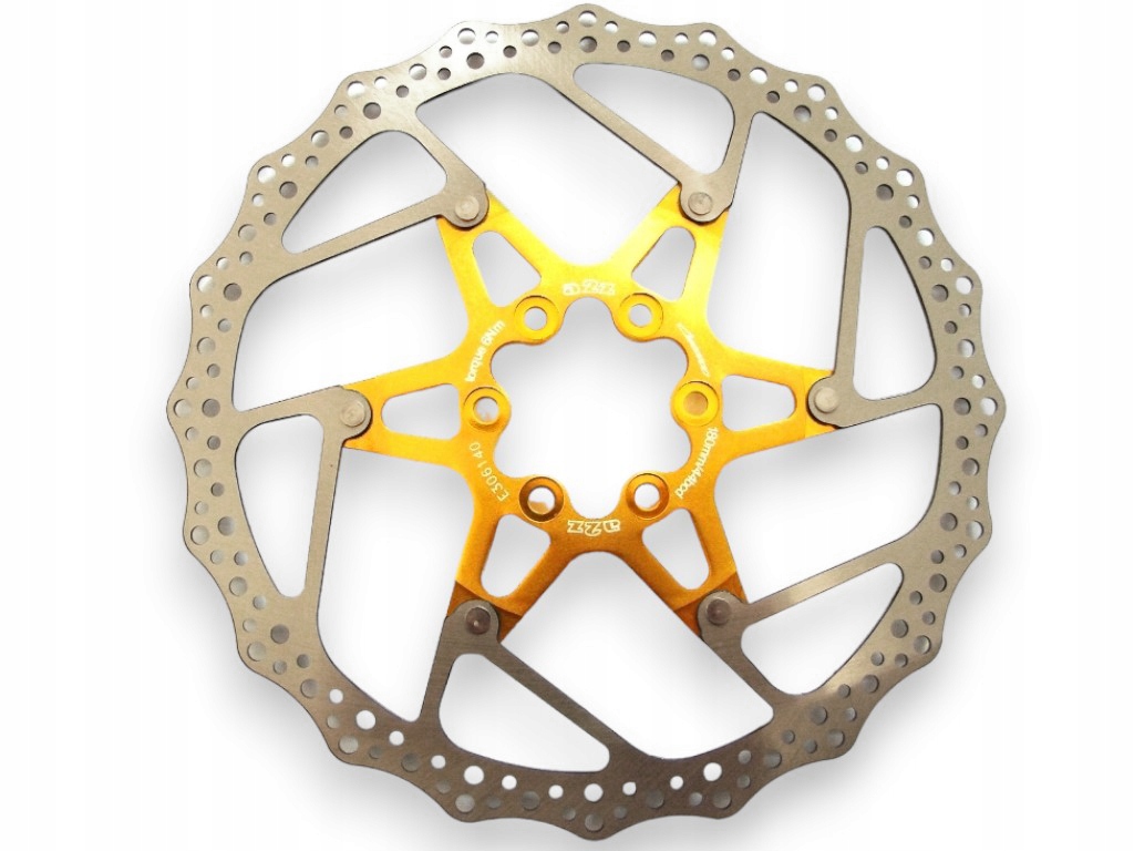 Mocna Rowerowa Tarcza Hamulcowa Aluminiowy Pająk A2Z Atd Gold 180mm