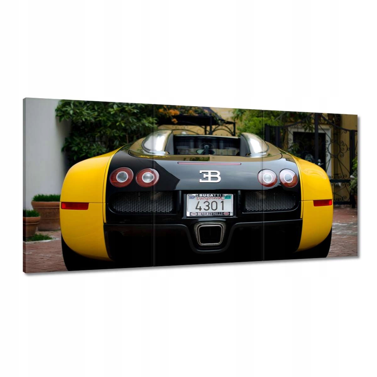 Obrazy 180x90 Žlté Bugatti
