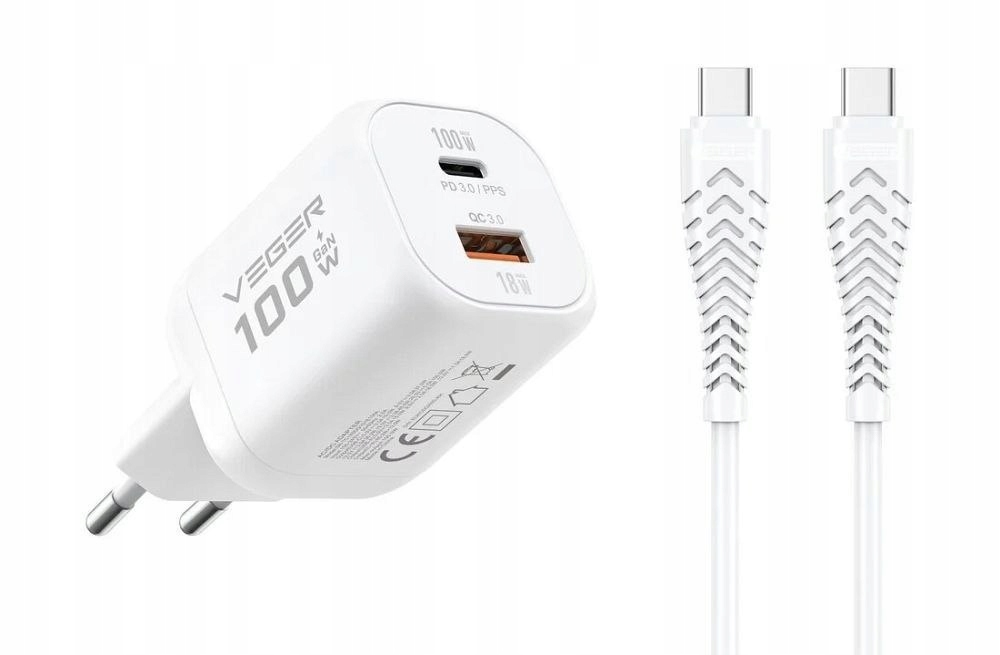 Ładowarka sieciowa do telefonu Usb A Typ C Pd Charge Pps 100W kab