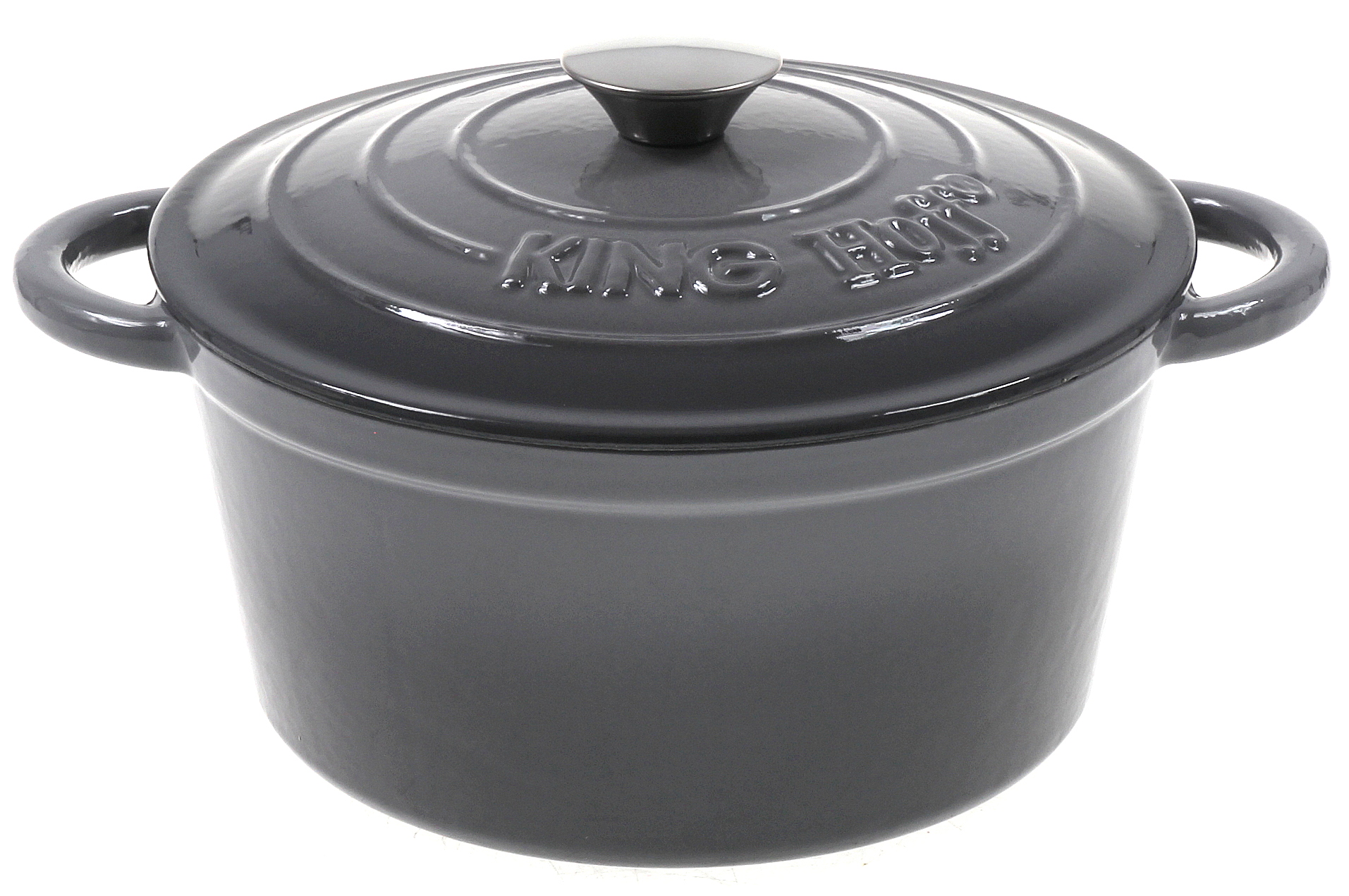 Hrniec Liatinový 24 cm Kotlík Smalt Brytfanna 4 L Indukcia Plyn King Hoff