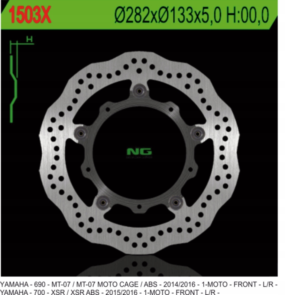 NG TARCZA HAMULCOWA PRZÓD YAMAHA MT-07 / ABS '13-1