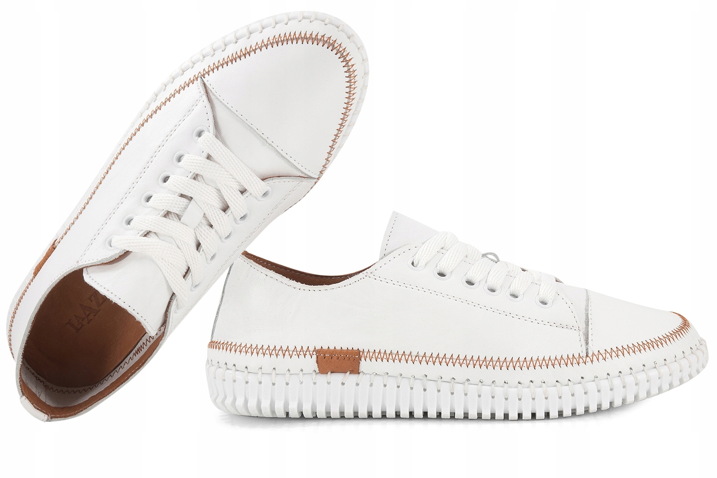 LaAzaria 158-409-1 Dámské Polobotky Tenisky Z Kůže Tenisky 40 Bílá