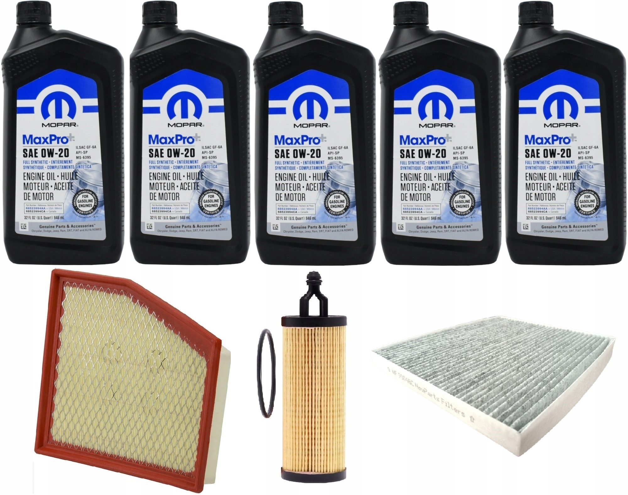 Mopar 0W20 5L Filtry Chrysler Pacifica 3,6 21-22