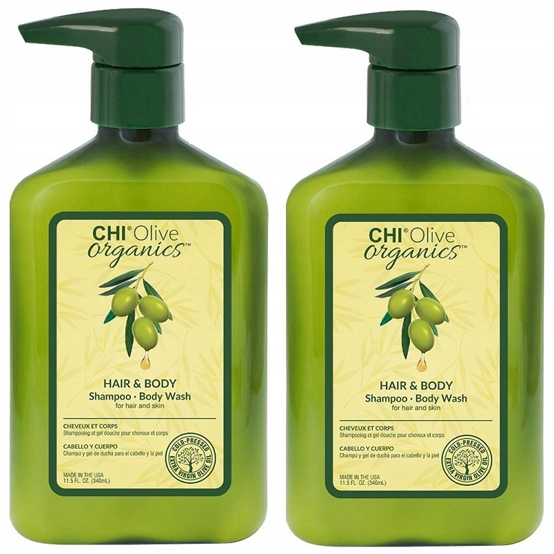 2 x Chi Naturals Přírodní Hydratační Šampon 340 ml S Olivami