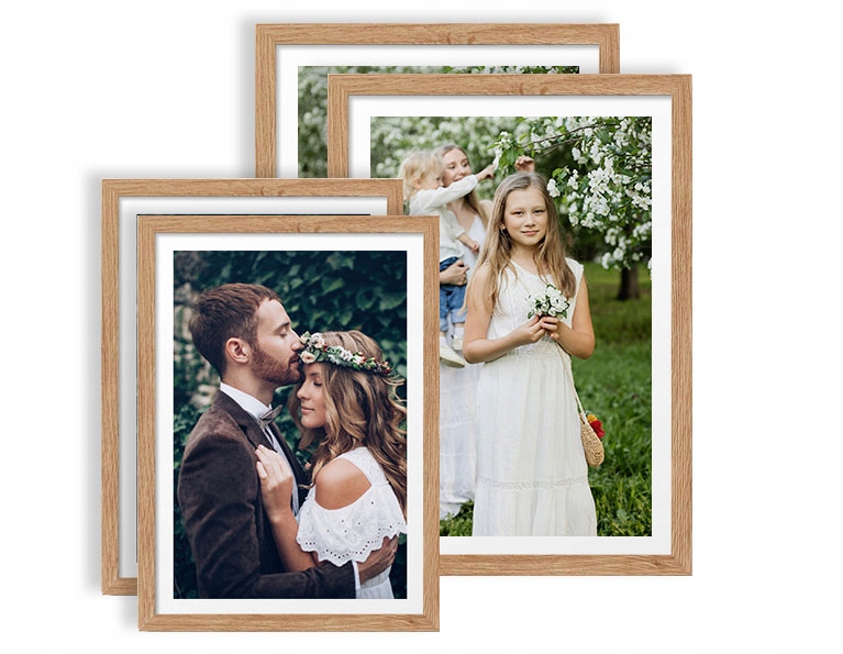 Dřevěné Rámečky XXL Sada 4ks #K6d #d