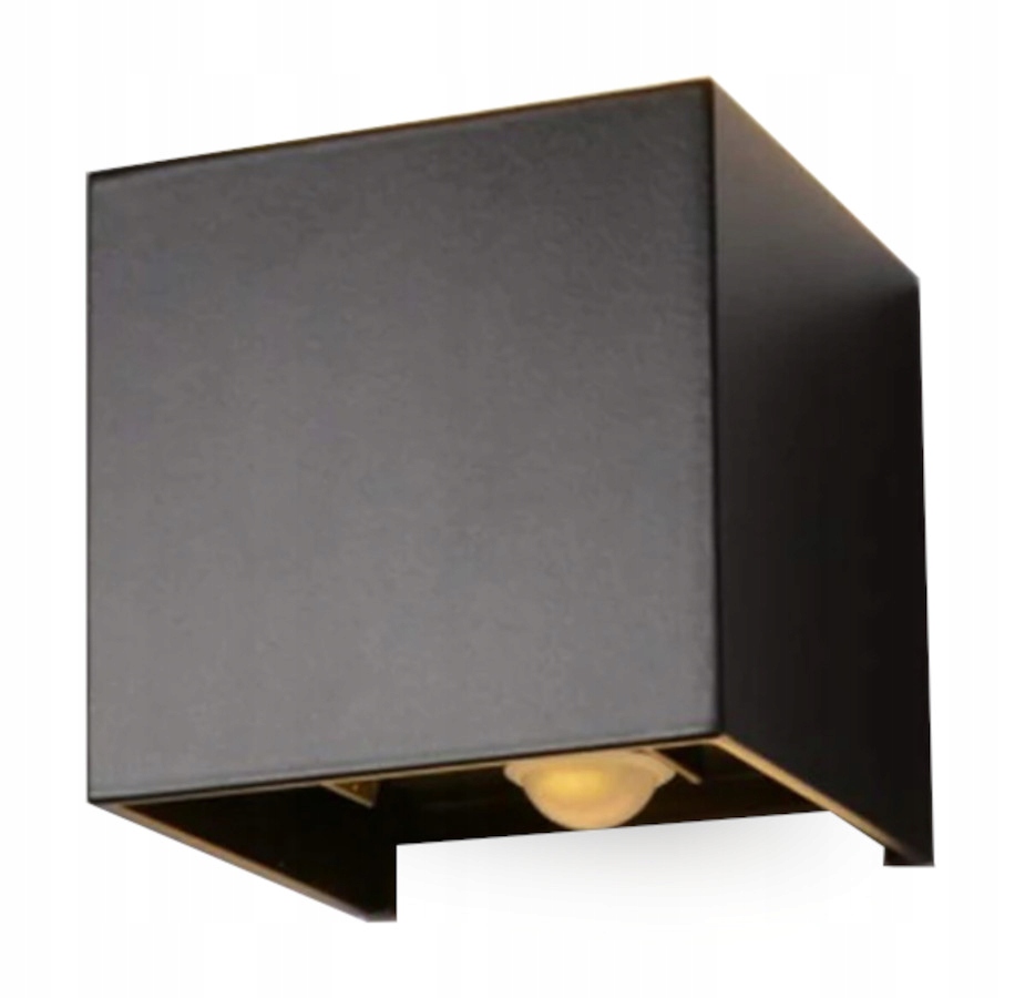 Kinkiet lampa ścienna sześcian Led 6W 4000K z czujnikiem ruchu i zmierzchu