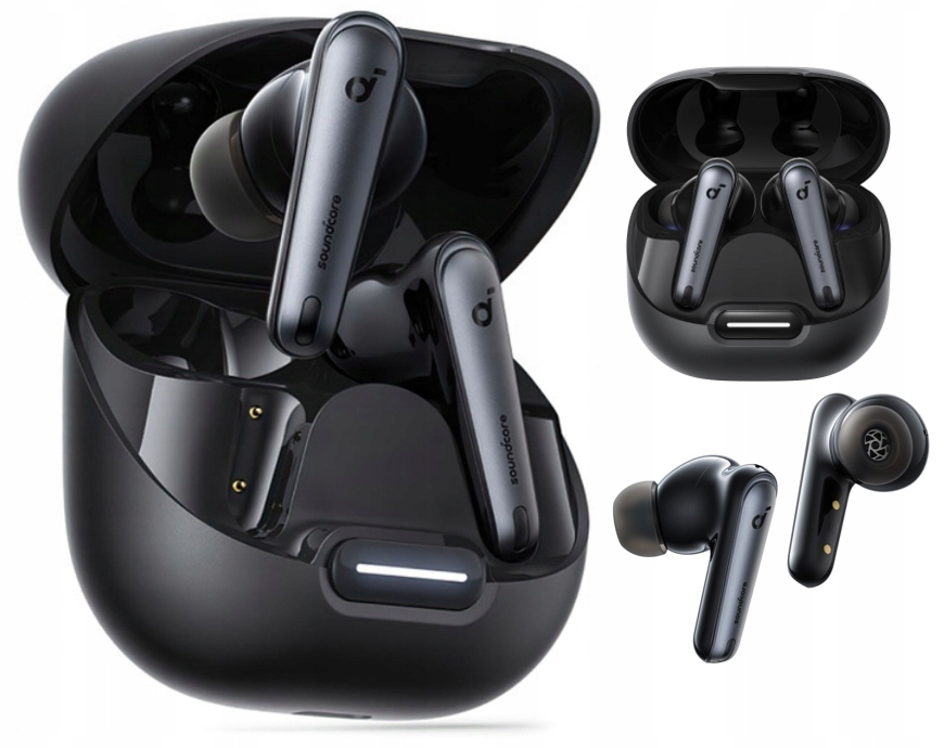 Czarne Słuchawki Bezprzewodowe Dokanałowe Soundcore Liberty 4 Nc Bluetooth