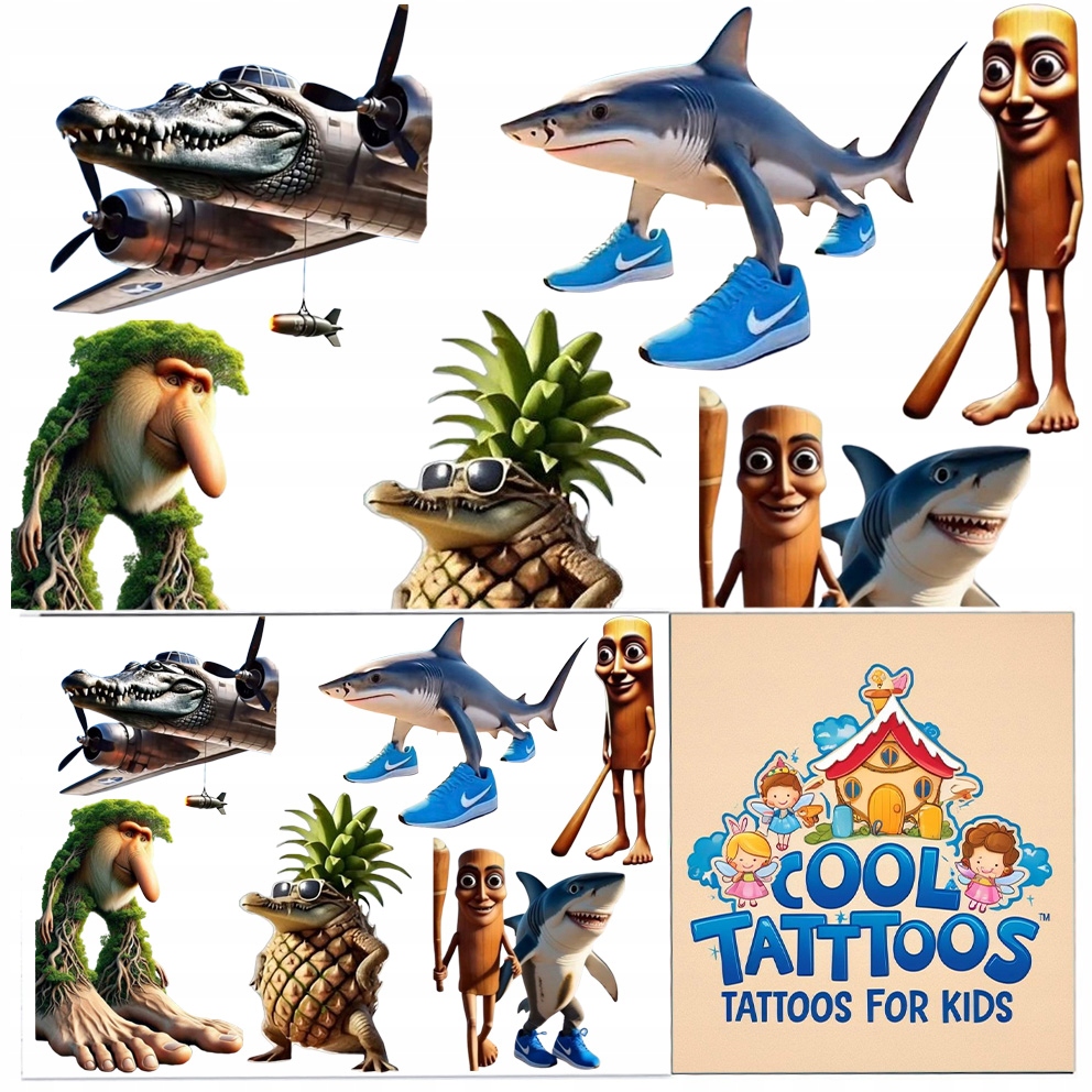 LEMOSHATÓ TETOVÁLÁSOK GYEREKEKNEK VICCES BRAIN ROT za 595.00HUF-ért ...