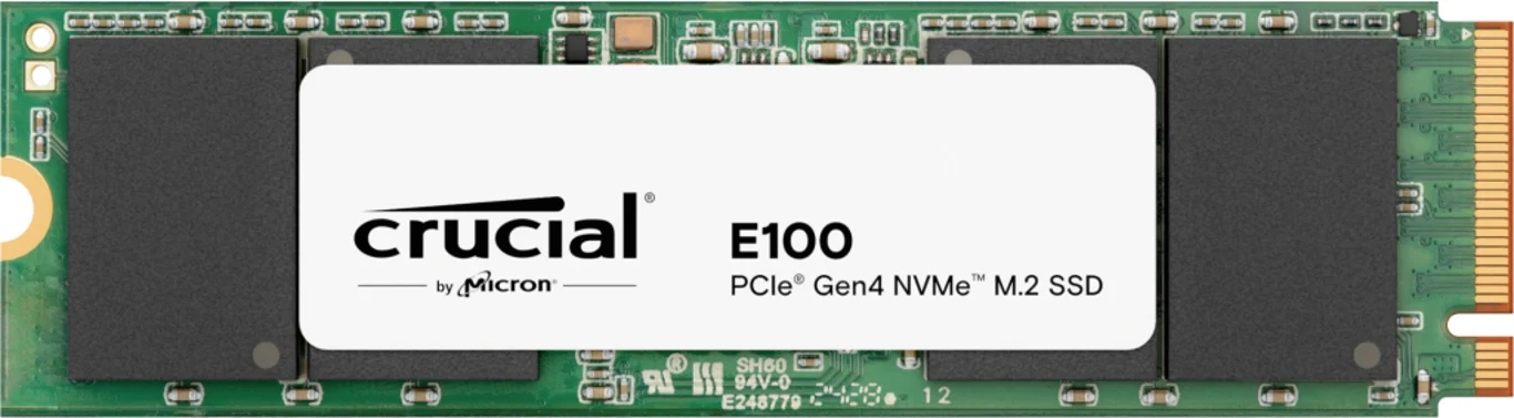 CRUCIAL E100 2000GB [2TB] NVMe PCIe Gen.4 M.2 2280 — 3