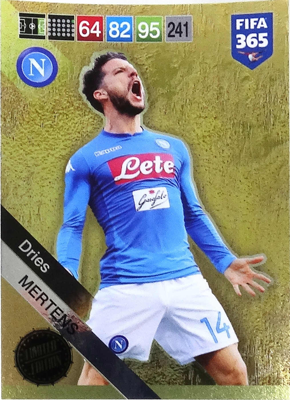 Karty Fifa 365 Adrenalyn XL 2019 Dries Mertens Złota Limitowana Karta