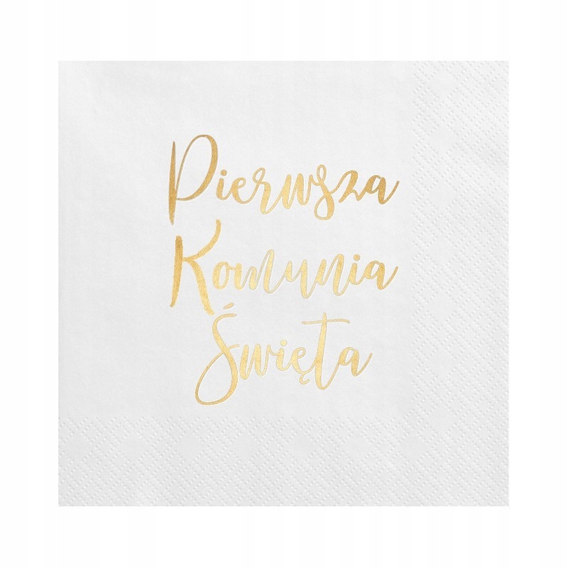 

Serwetki Pierwsza Komunia 33X33CM 20szt Złoty