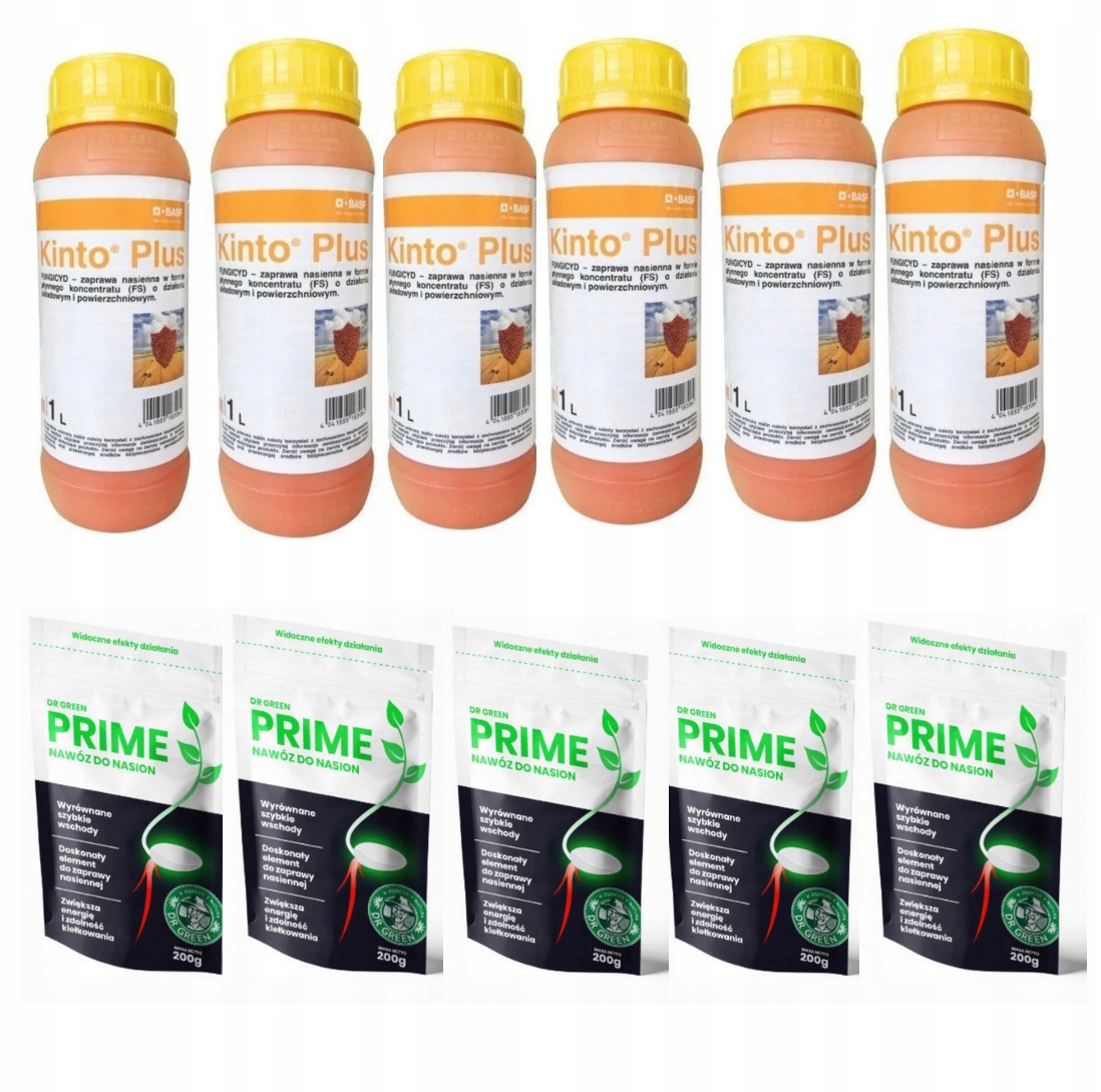 Zaprawa Kinto Plus 6 X 1L Nawóz Prime 5X 200G Wymagane Zaświadczenie