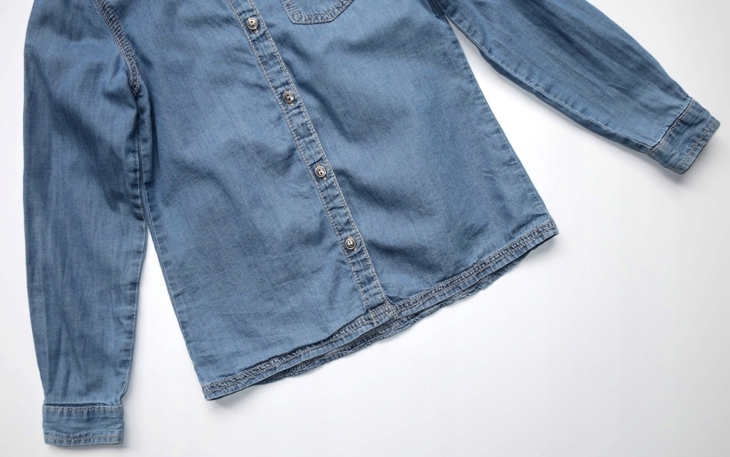 BENETTON 140 10 KOSZULA JEANS JEANSOWA SPORTOWA CASUAL KLASYCZNA Kod producenta 0001